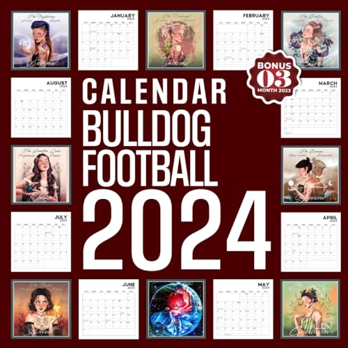 Bulldog Rockstar Calendar 2024 - Jan 2024 to Dec 2024, Bonus 3 Months Last 2023, 15 Months of Bulldog Rockstar, Thick & Sturdy Paper, Great Gift For Organizing & Planning, Eco Friendly, Canada Public Holidays, Kalendar, Calendrier